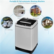 Full Automatic Washing Machine 1.5 CuFt 11 LBS Spin Dryer Gray