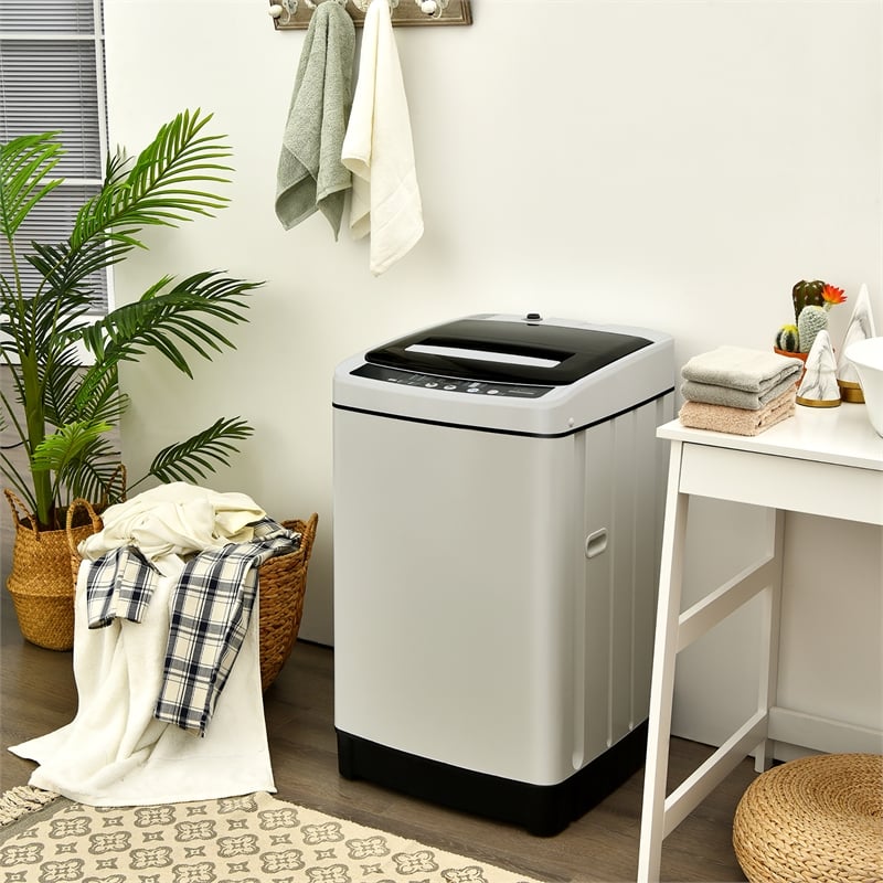 Full Automatic Washing Machine 1.5 CuFt 11 LBS Spin Dryer Gray