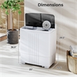 20lbs Compact Mini Portable Twin Tub Washing Machine Washer Spain Black