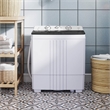20lbs Compact Mini Portable Twin Tub Washing Machine Washer Spain Black