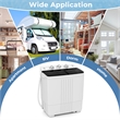 20lbs Compact Mini Portable Twin Tub Washing Machine Washer Spain Black