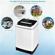 Full Automatic Washing Machine 1.5 Cu.Ft 11 LBS Spin Dryer White