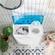 26 lbs Portable Semi automatic Twin Tub Washing Machine with Drain Pump Blue