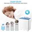 26 lbs Portable Semi automatic Twin Tub Washing Machine with Drain Pump Blue