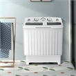Portable Washing Machine Twin Tub Laundry Washer with 20 lbs Capacity White