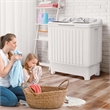 Portable Washing Machine Twin Tub Laundry Washer with 20 lbs Capacity White