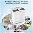 Portable Washing Machine Twin Tub Laundry Washer with 20 lbs Capacity White