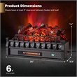 26inch WiFi Infrared Quartz Electric Fireplace Insert Heater Black