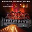26inch WiFi Infrared Quartz Electric Fireplace Insert Heater Black