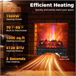 26inch WiFi Infrared Quartz Electric Fireplace Insert Heater Black