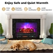 26inch WiFi Infrared Quartz Electric Fireplace Insert Heater Black