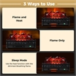 26inch WiFi Infrared Quartz Electric Fireplace Insert Heater Black
