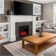 28.5inch Fireplace Electric Embedded Insert Heater Glass Black