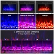 28.5inch Fireplace Electric Embedded Insert Heater Glass Black
