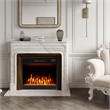 23inch 750 with 1500W 5000 BTU Electric Fireplace Insert with Timer Black