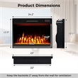 23inch 750 with 1500W 5000 BTU Electric Fireplace Insert with Timer Black
