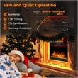 23inch 750 with 1500W 5000 BTU Electric Fireplace Insert with Timer Black