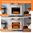 23inch 750 with 1500W 5000 BTU Electric Fireplace Insert with Timer Black