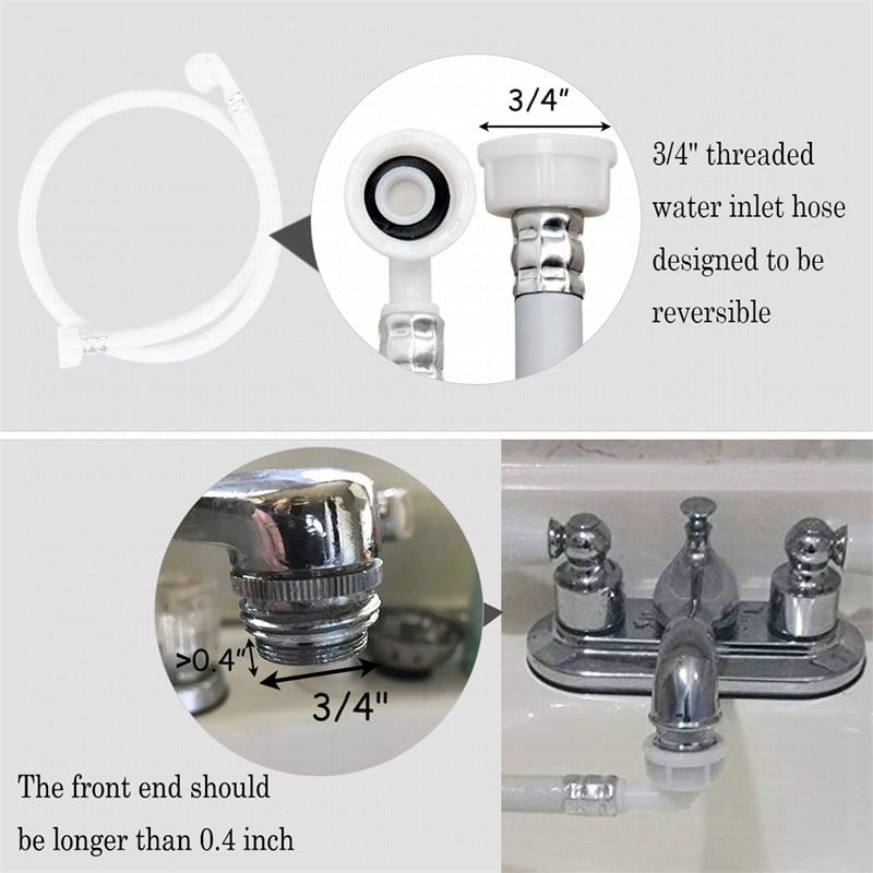 Portable Compact Washing Machine Spin Washer Drain Pump 8 Water Level Gray