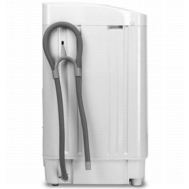 Portable Compact Washing Machine Spin Washer Drain Pump 8 Water Level Gray
