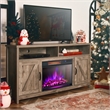 25inch Electric Fireplace Freestanding and Recessed Heater Black