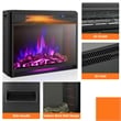 25inch Electric Fireplace Freestanding and Recessed Heater Black
