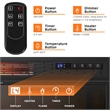 25inch Electric Fireplace Freestanding and Recessed Heater Black