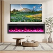68inch Smart WiFi Electric Fireplace Work with Alexa 12H Timer Black