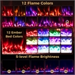 68inch Smart WiFi Electric Fireplace Work with Alexa 12H Timer Black