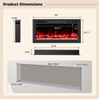 36inch Smart WiFi Electric Fireplace Work with Alexa and Recessed Black