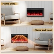36inch Smart WiFi Electric Fireplace Work with Alexa and Recessed Black