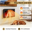36inch Smart WiFi Electric Fireplace Work with Alexa and Recessed Black