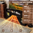 58inch Fireplace TV Stand with LED Lights for 65 Inch TV Black