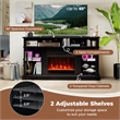58inch Fireplace TV Stand with LED Lights for 65 Inch TV Black