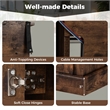 58inch Fireplace TV Stand with LED Lights for 65 Inch TV Brown