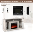58inch Fireplace TV Stand with LED Lights for 65 Inch TV Gray