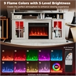 58inch Fireplace TV Stand with LED Lights for 65 Inch TV Gray