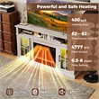 58inch Fireplace TV Stand with LED Lights for 65 Inch TV Gray