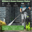 Electric Pressure Washer 2150PSI 1.2GPM Power Washer Green