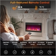 23inch Electric Fireplace Insert Recessed 1500W Fireplace Heater Black
