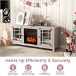 58 Inches Fireplace TV Stand for TVs up to 65 Inches Beige
