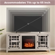 58 Inches Fireplace TV Stand for TVs up to 65 Inches Beige