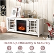 58 Inches Fireplace TV Stand for TVs up to 65 Inches White