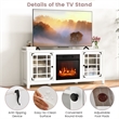 58 Inches Fireplace TV Stand for TVs up to 65 Inches White