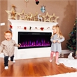 50inch Linear Electric Fireplace 1500W Recessed Wall Mounted Black
