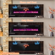 68inch Ultra Thin Electric Fireplace Recessed Wall Mounted Black
