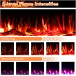 68inch Ultra Thin Electric Fireplace Recessed Wall Mounted Black