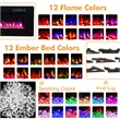 68inch Ultra Thin Electric Fireplace Recessed Wall Mounted Black