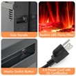 68inch Ultra Thin Electric Fireplace Recessed Wall Mounted Black