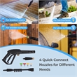 Ironmax Electric Pressure Washer with Wheels 5 Quick Connect Nozzles Blue